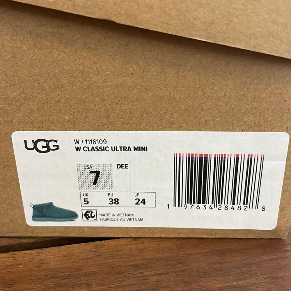 UGG Classic Ultra Mini Booties Deep Ice USA Women Size 7/UK 5/EU 38